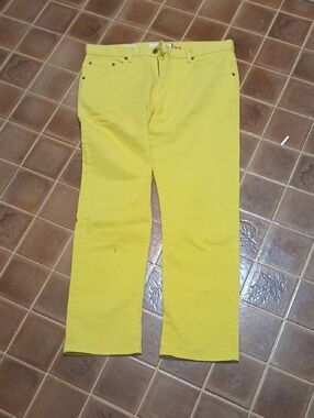 Peter MANNing  5 PocKet Stretch HTwill Men's Yellow Casual Jeans